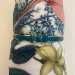 Kate Spade Teal Enamel Mini Bow Bangle